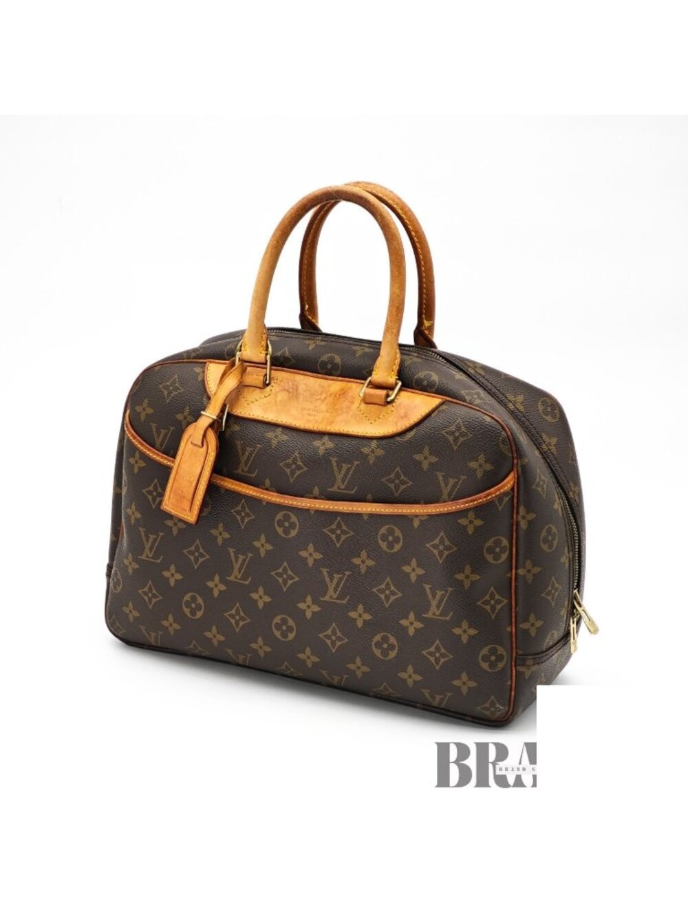 Louis Vuitton Monogram Deauville Bag Handbag Brown